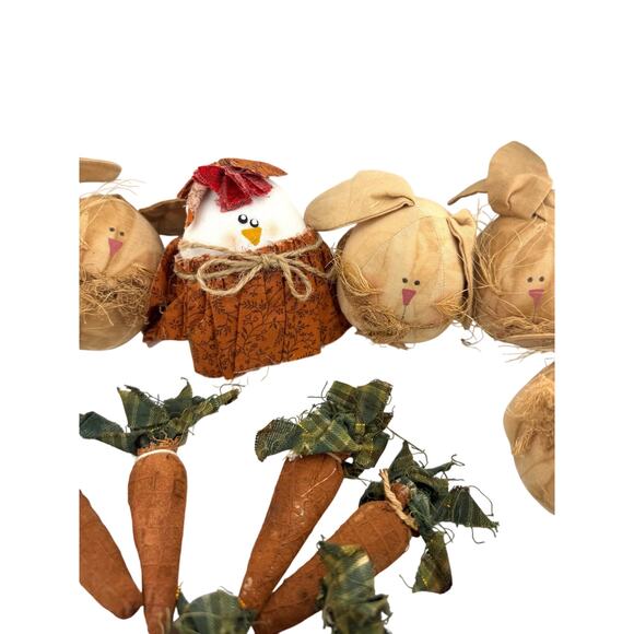 Easter Bunny And Chicken With Carrots And Basket Set - Picture 10 of 10